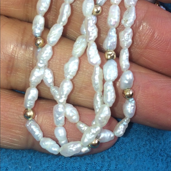 14k gold pearl bracelet. Sale - Picture 1 of 8